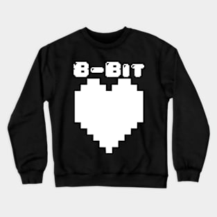 8-Bit Heart (White) Crewneck Sweatshirt